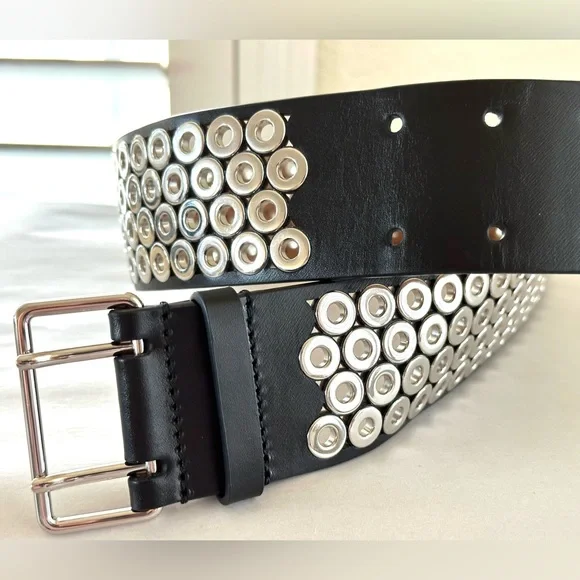 Azzedine Alaia Black Leather Metal Studded Rocker Edgy  display picture 2